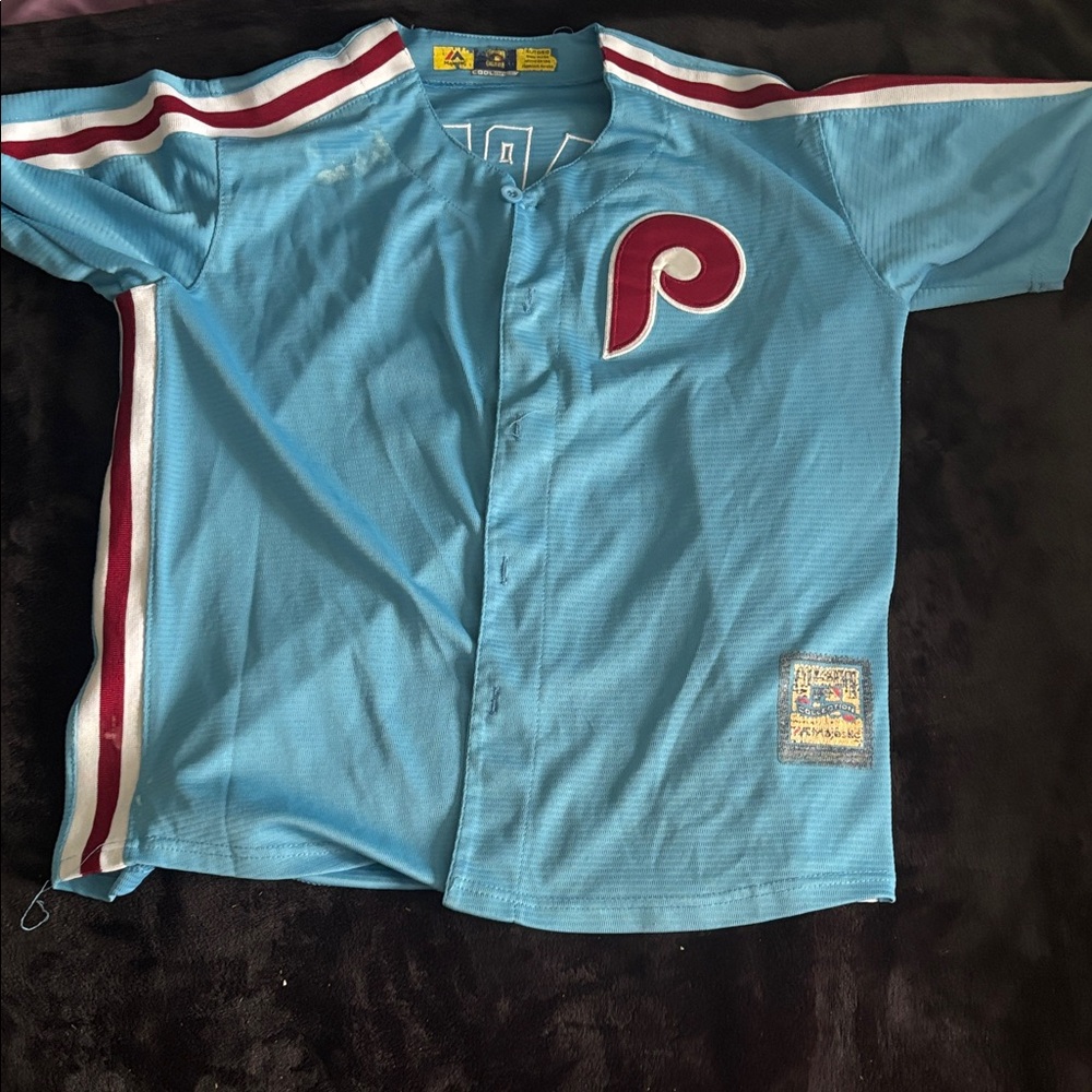 Kids Sky Blue Jersey with Red Details